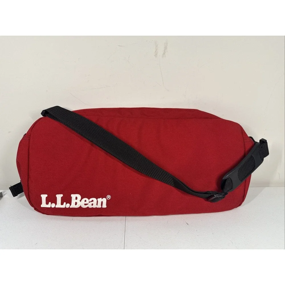 LL Bean Vintage Cycling Saddle Bags Bicycle Mountain Bike Camping Red Ddbl Strap